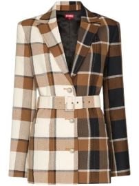 asymmetric check print blazer at Farfetch